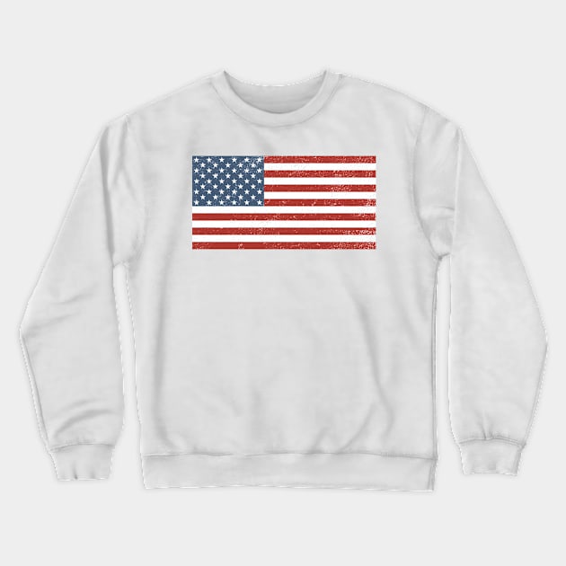 US Flag Crewneck Sweatshirt by fishbiscuit
